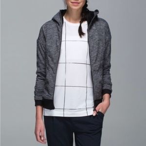 Lululemon, Size 10, fuzzy, thick lining. Black/Gray.